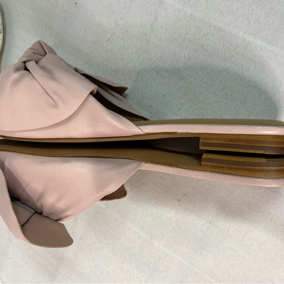 Rebecca Minkoff pale pink Alexis leather bow flat mules size 8 FLAW NWOB - Picture 10 of 14